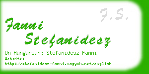 fanni stefanidesz business card